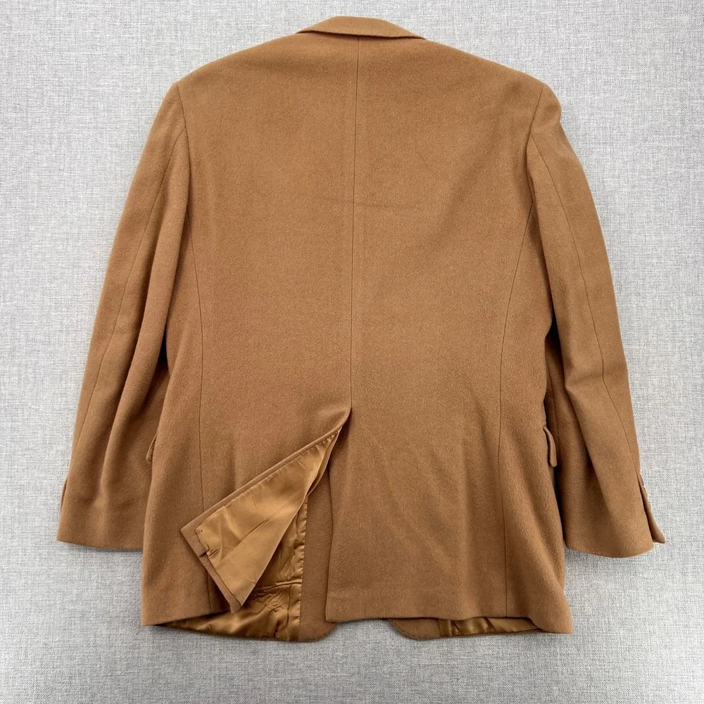 VTG 90s Black Diamond Cashmere Wool Blazer Sport‎ Coat Men 40R Camel Ivy Luxury